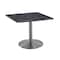 Holland Bar Stool Co 30" Tall OD214 Stainless Steel Table Base 22" Diameter 30"x30" Square Black Steel Top OD214-2230SSOD30SQBlkStl - alternate 1